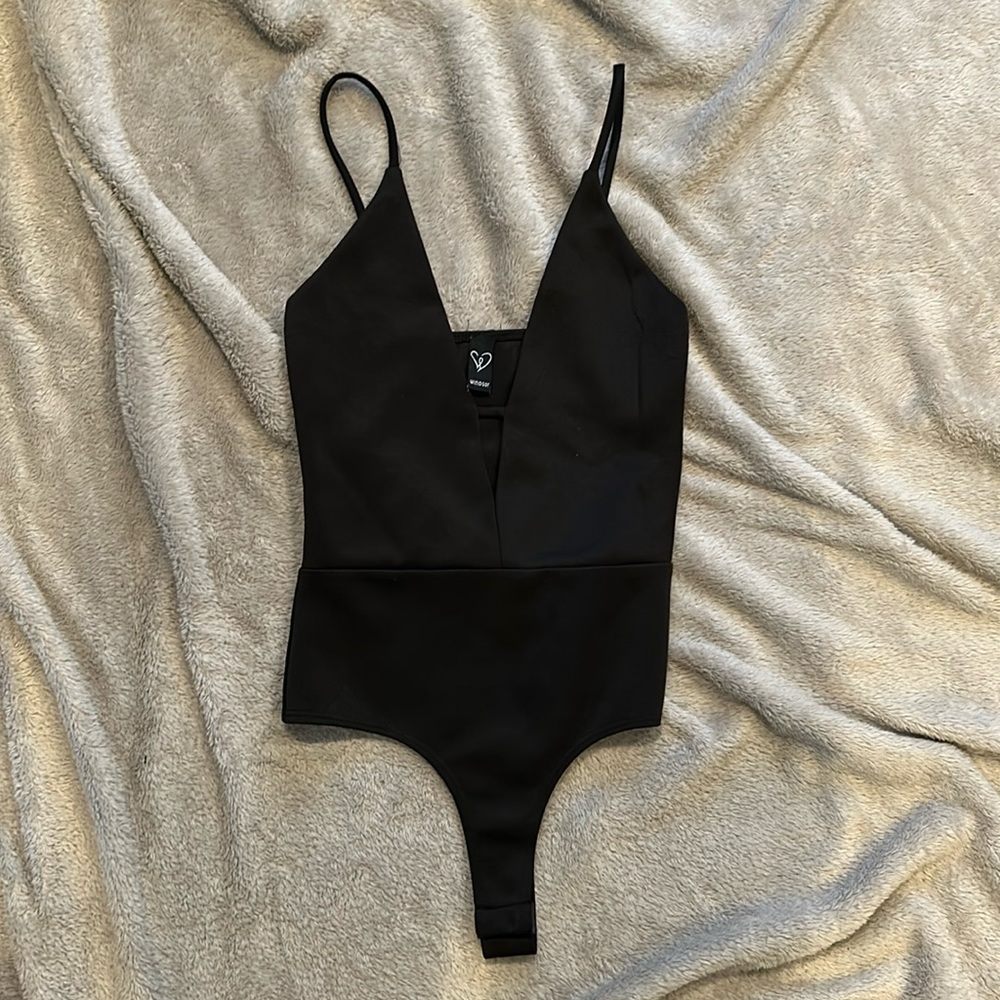 Black Windsor Bodysuit